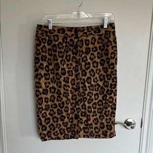 Ralph Lauren Brown Leopard Pencil Skirt